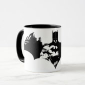 Bat-Logo für Batman- und Gotham-Silhouette Tasse (Vorderseite Links)
