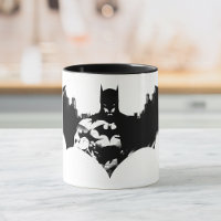 Bat-Logo für Batman- und Gotham-Silhouette
