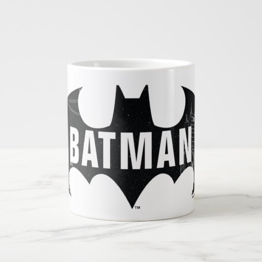 Bat-Logo mit Gotham-Ätzung Jumbo-Tasse (Vorderseite)