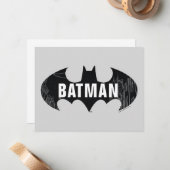 Bat-Logo mit Gotham-Ätzung Mitteilungskarte (Vorderseite/Rückseite Beispiel)