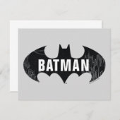 Bat-Logo mit Gotham-Ätzung Mitteilungskarte (Vorne/Hinten)