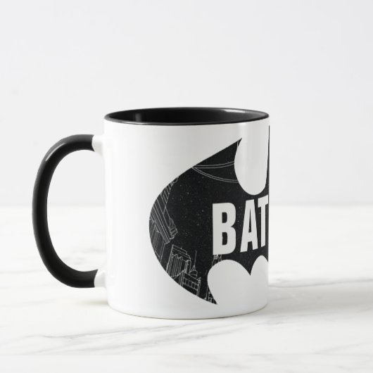 Bat-Logo mit Gotham-Ätzung Tasse (Links)