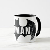 Bat-Logo mit Gotham-Ätzung Tasse (VorderseiteRechts)