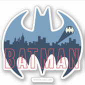 BAT-Logo mit Gotham- und Bat-Signal Aufkleber (Vorderseite)