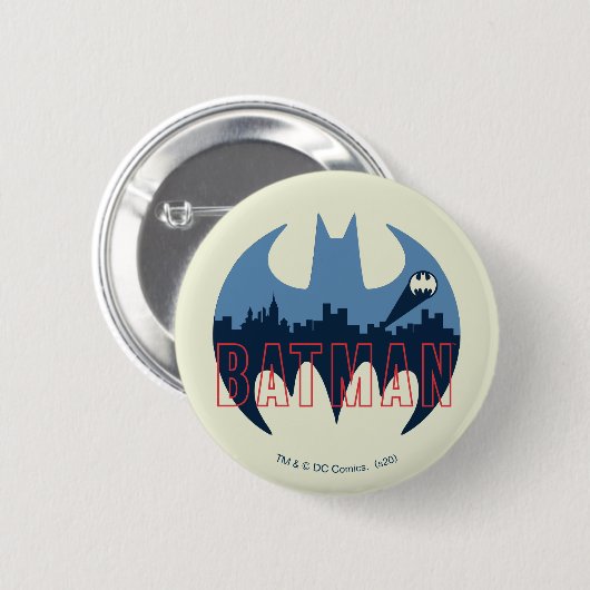 BAT-Logo mit Gotham- und Bat-Signal Button (Vorne & Hinten)