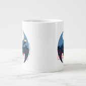 BAT-Logo mit Gotham- und Bat-Signal Jumbo-Tasse (Vorderseite)