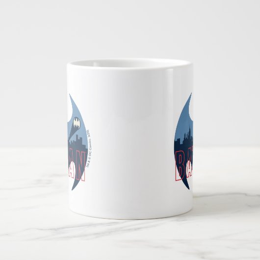 BAT-Logo mit Gotham- und Bat-Signal Jumbo-Tasse (Vorderseite)