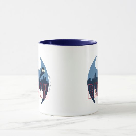 Bat Logo With Gotham & Bat Signal Tasse (Zentrum)