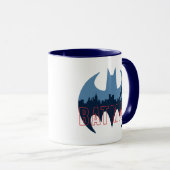 Bat Logo With Gotham & Bat Signal Tasse (VorderseiteRechts)