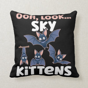 Bat Lover Sky Kittens Fan Kissen