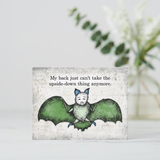 Bat mit defekter Hinterkarte Postkarte (Stehend Vorderseite)