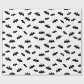 Bat mit dem Weihnachtsmann Geschenkpapier (Flach)