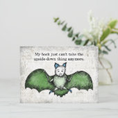 Bat mit einer schlechten Grußkarte Karte (Stehend Vorderseite)