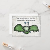 Bat mit einer schlechten Grußkarte Karte (Vorderseite/Rückseite Beispiel)