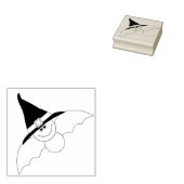 Bat mit Hexenhut Gummistempel (Stempel)