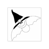 Bat mit Hexenhut Gummistempel (Prägung)