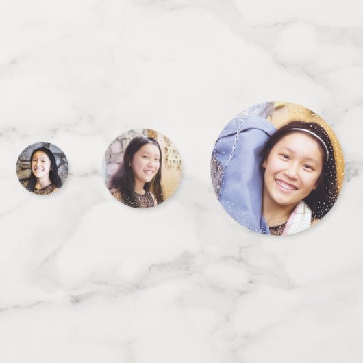 Bat Mitzvah 3 Foto Navy Silver Glitzer Script Konfetti (Vorderseiten)