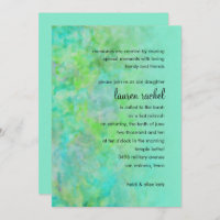 Bat Mitzvah Abstract Design in Aqua