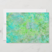 Bat Mitzvah Abstract Design in Aqua Einladung (Rückseite)