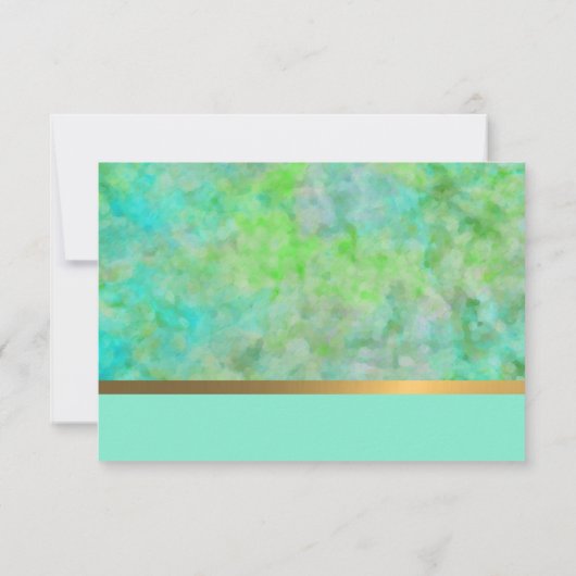 Bat Mitzvah Abstract Design in Aqua RSVP Karte (Rückseite)