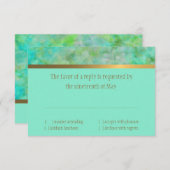 Bat Mitzvah Abstract Design in Aqua RSVP Karte (Vorne/Hinten)
