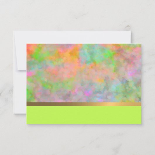 Bat Mitzvah Abstract Design in Lime Green RSVP Karte (Rückseite)