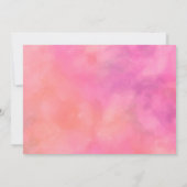 Bat Mitzvah Abstract Design in Rosa Einladung (Rückseite)