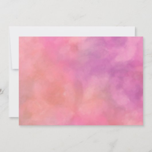 Bat Mitzvah Abstract Design in Rosa Einladung (Rückseite)