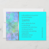 Bat Mitzvah Abstract Design in Türkissilber Einladung (Vorderseite)