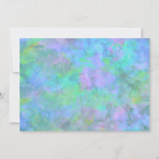 Bat Mitzvah Abstract Design in Türkissilber Einladung (Rückseite)