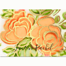 Bat Mitzvah Abstrakte Rose Orange