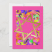 Bat Mitzvah Abstrakter, nicht konformer Stil Einladung (Rückseite)