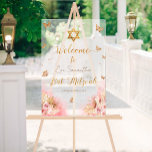 Bat Mitzvah Akryllische Begrüßung Schildkröten Sch Acrylschild<br><div class="desc">Das "Bat Mitzvah Acrylic Welcome Sign Pink Butterflies" ist ein schönes und elegantes Begrüßungszeichen, das sich perfekt für eine Bat Mitzvah Feier eignet. Dieses Schild weist zarte Schmetterlingsdesigns in einem sanften rosa Ton auf und verleiht der Veranstaltung eine Touch der Eleganz und Freude. Es wurde von CaMiDesigns entworfen. Für Bestellungen,...</div>