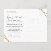 Bat Mitzvah Änderung der Pläne Modernes Gold Schwa Ankündigungspostkarte (Rückseite)