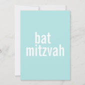 Bat Mitzvah Ankündigungen {Light Aquamarin} (Vorderseite)
