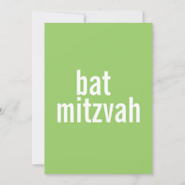 Bat Mitzvah Ankündigungen {Light Green}