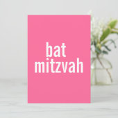 Bat Mitzvah Ankündigungen {Pink} (Stehend Vorderseite)