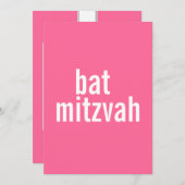 Bat Mitzvah Ankündigungen {Pink} (Vorne/Hinten)