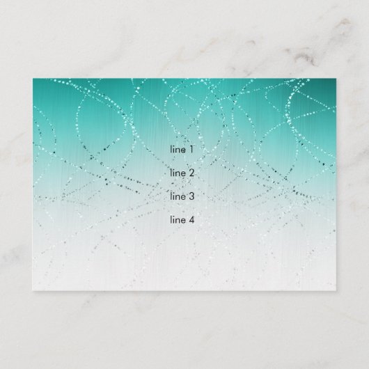 Bat Mitzvah Aqua Star Glitterie nach dem Party Einladung (Rückseite)