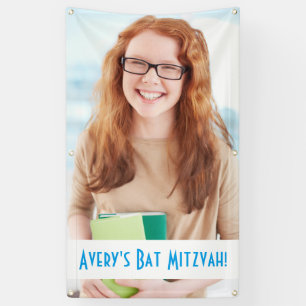 Bat Mitzvah Banner für kundenspezifisches Foto