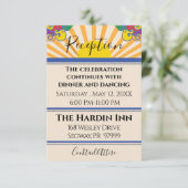 Bat Mitzvah Bar Mitzvah 60er Jahre Style Empfang C Begleitkarte (Stehend Vorderseite)