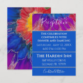 Bat Mitzvah Bar Mitzvah Elegante Gefärbte Krawatte Begleitkarte (Vorne/Hinten)