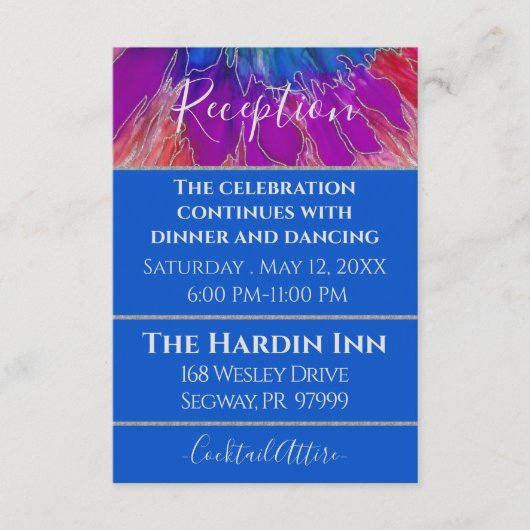 Bat Mitzvah Bar Mitzvah Elegante Gefärbte Krawatte Begleitkarte (Vorderseite)