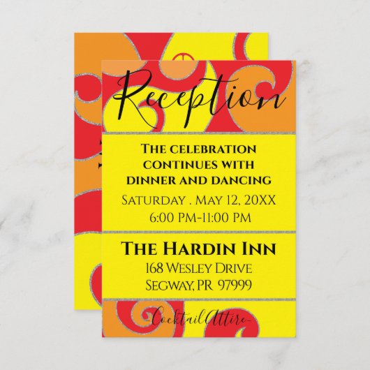 Bat Mitzvah Bar Mitzvah Wirbel Design Begleitkarte (Vorne/Hinten)