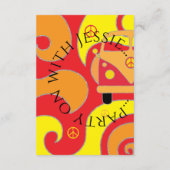 Bat Mitzvah Bar Mitzvah Wirbel Design Begleitkarte (Rückseite)