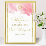 Bat Mitzvah Begrüßungszeichen | Wasserfarbe Abstra Poster<br><div class="desc">Das Bat Mitzvah Willkommensschilder in einem atemberaubenden abstrakten Aquarell-Design, perfekt zum Feiern dieses Meilensteins. Diese wunderschön gestalteten Schilder verleihen Ihrer Veranstaltung eine persönliche Touch und empfangen Sie mit Eleganz und Stil. Jedes Stück wurde von CaMiDesigns entworfen, um Ihnen einen einzigartigen und künstlerischen Flair zu bieten, der Ihre Feier bereichern wird....</div>