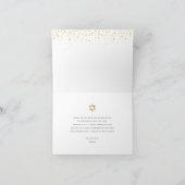 Bat Mitzvah Black Gold Glitzer Foil Elegantes Scri Dankeskarte (Innenseite)