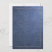 Bat Mitzvah Blue Denim Look Einladung (Rückseite)