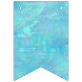 Bat Mitzvah Blue Opal Mazel Tov Optionales Foto Wimpelkette (Dritte Fahne)