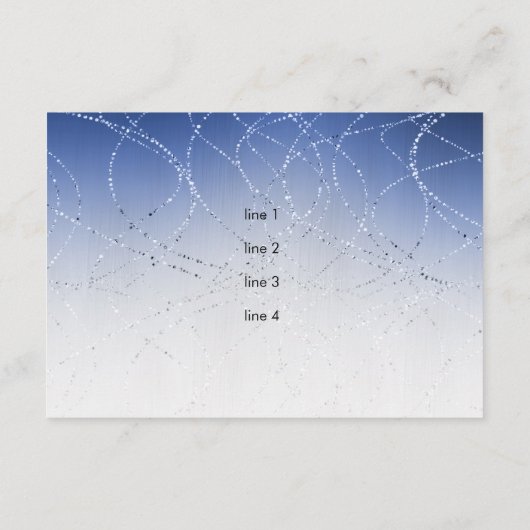 Bat Mitzvah Blue Star Glitterie nach Party Card Einladung (Rückseite)